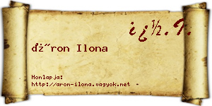 Áron Ilona névjegykártya