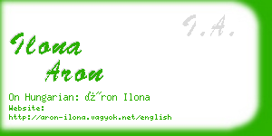 ilona aron business card